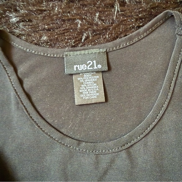 Rue 21 Whimsigoth Red and Black Damask Printed Skater Dress - Picture 7 of 7